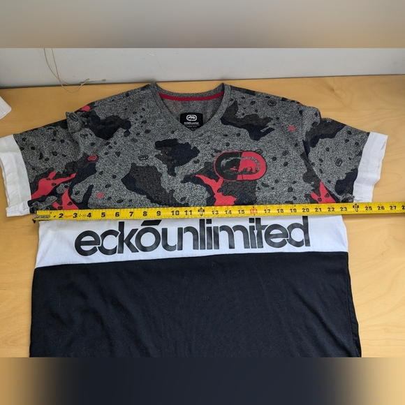 ECKŌ UNLTD Men T Shirt Size XL CAMO Short Sleeve In GREAT Condition - Picture 9 of 10